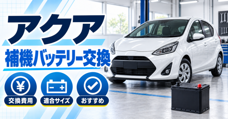 アクア 補機バッテリー交換 アイキャッチ